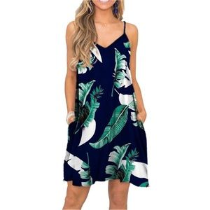 Fun extra comfy tropical dress